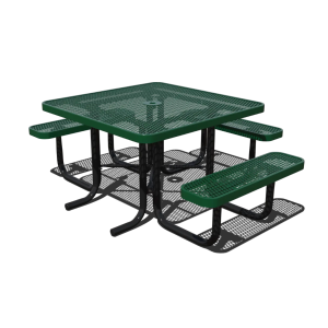 46" UltraLeisure™ Square Portable Table with 3 Attached Seats