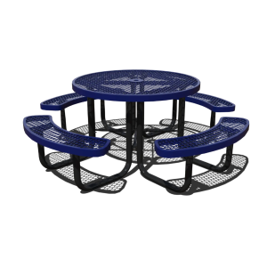 46" UltraLeisure™ Round Portable Table with 4 Attached Seats