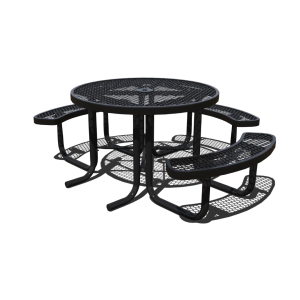 46" UltraLeisure™ Round Portable Table with 3 Attached Seats